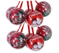 HOLIDYOYO 10piezas Caja De Dulces Redonda De Hojalata Navideña Cajas De Almacenamiento De Hojalata Para Guardar Regalos Decoraciones Colgantes Navideñas Para Uso Fiestas
