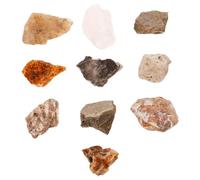 HOLIDYOYO 10piezas Muestras De Minerales Irregulares Para Decoración y Enseñanza De Geología Piedras Naturales Para Exposición y Aprendizaje De Ciencias