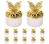 HOLIDYOYO 12 cajas de regalo de boda: cajas transparentes con tapa de para dulces de boda, para despedida de soltera, recepción o fiesta de 8 x 5 x 5 cm.