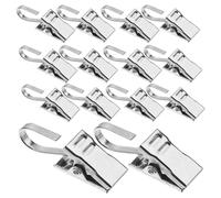 HOLIDYOYO 120 Unidades Ganchos Metálicos para Cortinas de Ducha y Ventanas Clips de Acero Inoxidable Resistentes al Agua para Colgar Luces Exteriores Toallas y Decoraciones Diseño Seguro