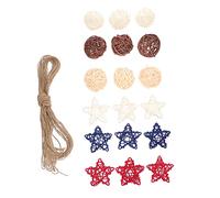 HOLIDYOYO 18piezas Decorativas Bolas De Rattan para Centro De Mesa Accesorios De DIY para Decoración De Vaso y Cuenco para Fiestas y Hogar