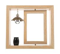 HOLIDYOYO 1juego Marco De Memorial con Urna Pequeña De Madera para Recuerdos De y Familiares Diseño Giratorio para Total para Escritorios y Mesas