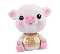 HOLIDYOYO 1pieza Adorno De Automóvil Cerdito Cabezón Decoración para Tablero Mini Figura De Paisaje Accesorio Interior para Coche De Cerdo Que La Cabeza