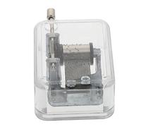 HOLIDYOYO 1pieza Caja Musical Manual Transparente para Decoración del Hogar De Cumpleaños Adorable y Retro Sonido y Hermoso para y Familia