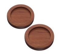 HOLIDYOYO 2 bandejas para molinillo de sal y pimienta, molinillo de madera, soporte para agitadores de condimentos, organizador de especias de cocina, accesorios de cocina redondos para el hogar.