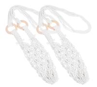 HOLIDYOYO 2 Piezas Bolsa de Almacenamiento de Botellas de Vino de Algodón Tejida Mano Colgante de Macramé Ajustable para Pared y Puerta de Redes Resistentes y Decorativas para Guardar Vino