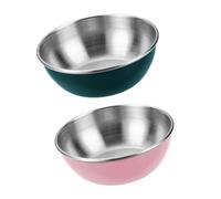 HOLIDYOYO 2 piezas Bowls de Sazonado Pequeños para Salsas Bowls Redondos Inoxidable para Vinagre y Condimentos Utensilios de Cocina Multi Funcionales