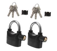 HOLIDYOYO 2 piezas Candado Antirrobo con Alarma Alta para Bicicleta y Moto Resistente Unidades para Puertas Ventanas y Armarios