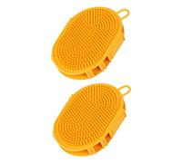 HOLIDYOYO 2 Piezas Cepillo De Masaje Para Bañar Perros y Gatitos Cepillo De Champú Doméstico Multifunción Unidades Útil Accesorio Para Cachorros y Gatitos Para Limpiar y Masajear