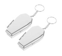 HOLIDYOYO 2 Piezas Coffin Shape Metal Pocket Ashtrays With Lids Compact Outdoor Mini Storage Box For Car Camping And Personal Items Safe Organizer