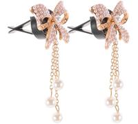 HOLIDYOYO 2 piezas Colgante de Mariposas para Coche Difusor Aroma Clip para Ventilación Adorno Auto con Cristales Brillantes de Decoración Segura y Práctica para Aire Acondicionado