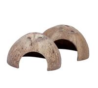 HOLIDYOYO 2 Piezas Cuevas para Reptiles Resistente al Desgaste Refugio Seguro para Tortugas y Anfibios Decoración para Terrarios