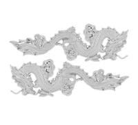 HOLIDYOYO 2 Piezas Emblemas Metálicos Dragón Chino para Coche de Aleación de Zinc Duradera Adhesivos Decorativos para Vehículos y Motocicletas Diseño Único Plateado Resistente al Desgaste