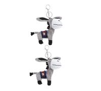 HOLIDYOYO 2 Piezas Llaveros Peluche Accesorios para Claves Bolsas y Teléfonos Adornos de Animales de Granja para Decoración de Shower y Fiestas