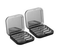 HOLIDYOYO 2 Piezas Paleta De Sombras De Ojos Vacía Caja De Sombras De Ojos Para Rubor Portátil Hierro Con Varios Compartimentos Para Manualidades
