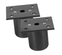 HOLIDYOYO 2 Piezas Patas Ajustables de Aluminio para Muebles Soporte Estable para Sofás Mesas y Gabinetes Altura Regulable Color Negro Sándwich para Muebles de TV y DIY