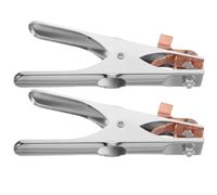 HOLIDYOYO 2 piezas Pinza de Tierra para Soldadura Metal Resistente Clip de Masa para Equipos Soldadura Seguridad Mejorada y Uso Versátil