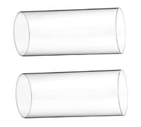 HOLIDYOYO 2 Piezas Protector de Vela Transparente de Vidrio Portavelas Cilíndrico de Mesa Pantalla Decorativa Antiviento para Velas Sombra Tubo Vidrio para Decorativas