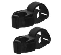 HOLIDYOYO 2 Piezas Soporte de Clip para Linterna de Bicicleta Negro, Ligero y Seguro, Compatible Manillares de 22mm para Ciclismo y Actividades al Aire Libre