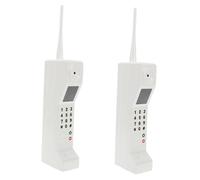 HOLIDYOYO 2 Piezas Teléfono Retro Ladrillo Decoración Vintage para Hogar Oficina Teléfono Falso Clásico Robusto para Fotografía y Fiesta