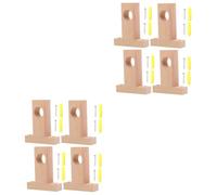 HOLIDYOYO 2 Series Soporte De Barra De Cortina Vara Robusto Ducha Apoyo Cañas Baño Corchetes De Cenefa Soporte De Cenefa Soportes De Barra De Cortina Madera Caqui 4 Piezas*2
