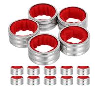 HOLIDYOYO 20 Piezas 20 Anillos de Goteo para Botellas de Vino de Acero Inoxidable Revestimiento de Terciopelo Rojo, 4 CM, Reutilizables y Antigoteo, Accesorios Prácticos para Cocina, Bar y