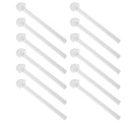 HOLIDYOYO 20 Piezas de Palos de Percha para Jaula de Pájaros, Soporte de Plástico Blanco para Loros, Periquitos y Canarios, Plataforma para Moler Patas y Descanso, Accesorio para Jaulas