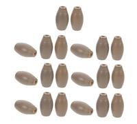 HOLIDYOYO 20 Piezas Tiradores de Cordón de Madera Maciza para Persianas Diseño Hueco Ligero Forma de Oliva Accesorios para Cortinas Romanas y Reemplazo de Perillas