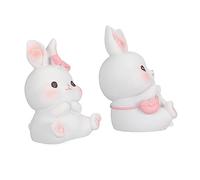 HOLIDYOYO 2piezas Adorno De Conejo De Pascua Decoración Dulce para Tartas y Mesas Accesorios Encantadores para Fiestas y Cumpleaños para Crear Un Festivo