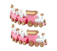 HOLIDYOYO 2piezas Adornos Navideños De Tren para Escritorio De Decoraciones Miniaturas para Fiestas Infantiles y Navidad Festivo Encantador Detalles