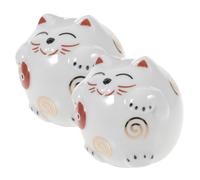 HOLIDYOYO 2piezas Alcancía del Gato Suerte Hucha De Depósito para Monedas Bote para Ahorrar Dinero Adorno De Escritorio para Guardar Dinero