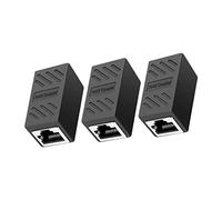 HOLIDYOYO 3 Piezas Conjunto Acoplador Ethernet Negro Adaptador Conector para Cable Alta Velocidad Compatible