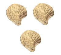 HOLIDYOYO 3 Piezas de Cajón de Diseño Forma de Concha para Muebles Perilla Decorativa para Armarios y Manija Práctica y Resistente para Cocina y Almacenamiento