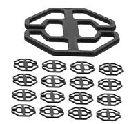 HOLIDYOYO 30 piezas Clips de Bloqueo de Plástico para Fundas de Asiento de Coche Accesorios de Fijación Antideslizantes con Diseño de Flor de Ciruelo de Sujetadores Negros Resistentes para