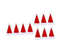 HOLIDYOYO 36piezas Enfriador de Botellas de Vino Mini Gorro de Papá Noel Fundas para Cubiertos de Fiesta Decoración Navideña para Vajilla