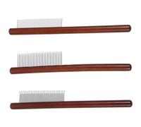 HOLIDYOYO 3piezas Peine Para Mascotas De Madera Con Dientes De Inoxidable Cuidado De Perros Pequeños y Gatos De Interior Desenredante y Quitamanchas