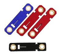 HOLIDYOYO 4 Juegos Anillos para Pájaros con Apertura de Pies para Loros Bandas de Pies de Duraderas y Reutilizables Complementos para Aves Incluye Azul Rojo y Negro