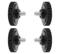 HOLIDYOYO 4 Piezas Patas Niveladoras de Goma Negra Rosca M8 para Muebles, Pies Atornillados Aplicables, Soporte Antideslizante para Sillas y Gabinetes en Interiores