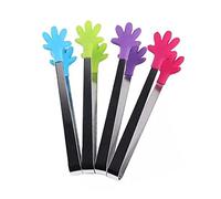 HOLIDYOYO 4 piezas Pinzas de Cocina de Silicona Resistentes para Ensalada y Buffet Accesorio Portátil para Alimentos Versátiles y Duraderas