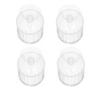 HOLIDYOYO 4 Tazas Acrílicas Transparentes para Plantar Césped Acuático Ventosa, Alimentador de Cebo para Peces y Camarones en Peceras de Agua Dulce, Suministro y Bandeja para Alimentación