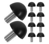 HOLIDYOYO 48 Piezas Niveladores de Patas Ajustables M8 para Muebles, 48 Piezas Tornillo de 15 MM y Base Hemisférica de 22 MM, Mini Pies Niveladores Roscados para Mesas y Sillas, Almohadillas