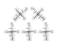 HOLIDYOYO 5 Pares de Cierres Magnéticos para Cortinas Sujetadores Redondos de 25 MM Color Plata Clips Dobles para Evitar Entrada de Luz y Cierre de Cortinas Accesorios Prácticos para