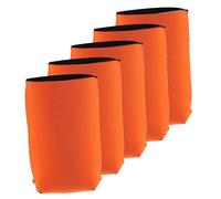 HOLIDYOYO 5 piezas Fundas Aislantes para Latas de Neopreno Resistentes al Desgaste Protectores para Bebidas y Botellas Manguitos para Exteriores Color Naranja