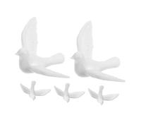 HOLIDYOYO 5 Piezas Modelo De Paloma Blanca Pequeña Paloma Artificial Figuras En Miniatura Mini Juguetes Mini Cosas Estatuillas De Decoración De Estatuilla De Pájaro Resina