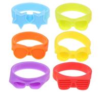 HOLIDYOYO 6 Marcadores De Silicona Para Botellas De Vino Etiquetas Creativas Identificador Copas De Vino Accesorio Para Fiestas