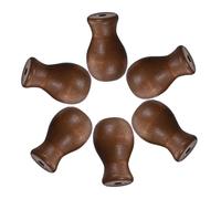 HOLIDYOYO 6 Piezas Tiradores de Madera para Cuerda de Persianas Pomos Decorativos para Cortinas Interiores y Exteriores Accesorios Repuestos para Persianas Color Marrón