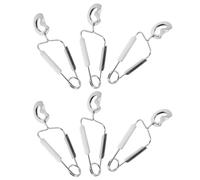 HOLIDYOYO 6 Pinzas Para Caracoles De Acero Inoxidable Pinzas Para Alimentos De Cocina Para Servir Alimentos Pequeñas Para Servir En Restaurantes Y Herramientas De Cocina