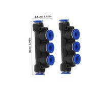 HOLIDYOYO 8 Piezas Kit de Conectores Neumáticos de Plástico para Tubos de Aire Acoplamientos Rápidos de Alta Precisión Durabilidad Ligera y Fácil Instalación para Automatización Industrial