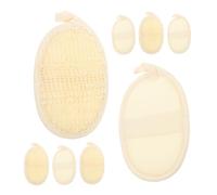 HOLIDYOYO 8 Piezas Natural Exfoliating Loofah Pads Shape Gentle Scrubber For Shower Bath Facial Cleansing And Skin Care