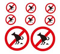 HOLIDYOYO 8 piezas Pegatinas Señal Prohibición Perros Hacer Caca Adhesivos Impermeables para Jardín Césped Diseño Divertido y Resistente Fáciles de Usar para Patio y Exteriores